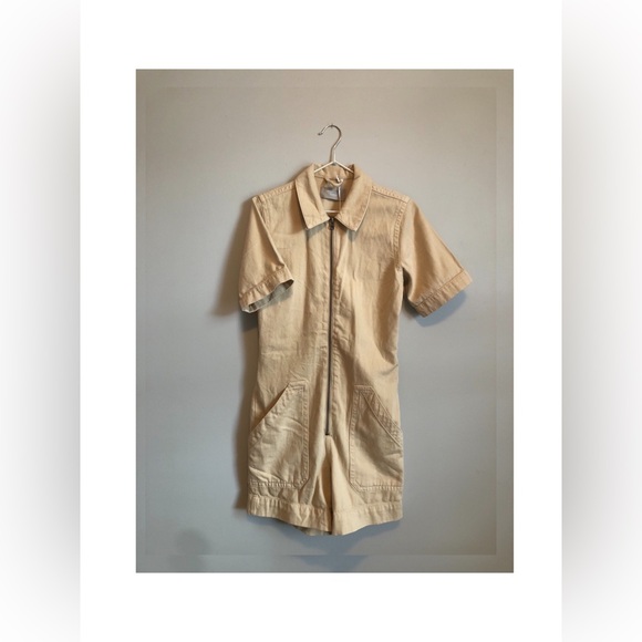 Everlane Denim Coverall Cargo Jumpsuit - Size 00 - Picture 2 of 6